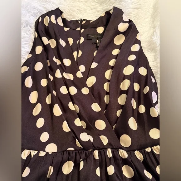 Donna Karen Polka Dot Halter Dress - Black and White - Picture 4 of 6